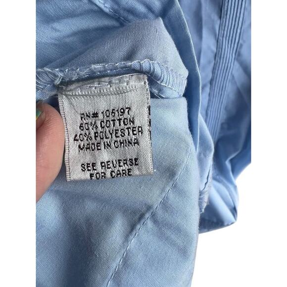 Silver Crest Mexican Cuban Guayabera Embroidered Baby Blue Size Medium 44" Chest - Picture 4 of 8